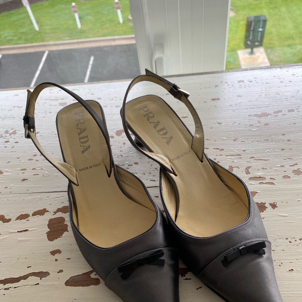 Prada sandals/ mules with a cute heel